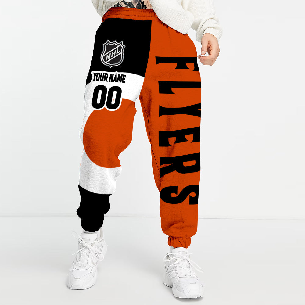 LIMITED EDITION - NEW CUSTOMIZED NHL27 PPF PHILADELPHIA FLYERS LONG PANTS
