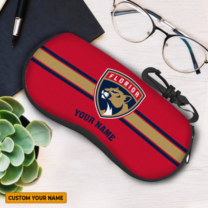 LIMITED EDITION - NEW CUSTOMIZED NHL01 FPT FLORIDA PANTHERS EYEGLASSES CASE
