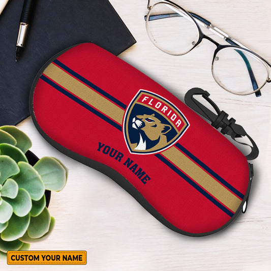 LIMITED EDITION - NEW CUSTOMIZED NHL01 FPT FLORIDA PANTHERS EYEGLASSES CASE