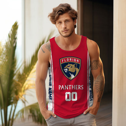 LIMITED EDITION - NEW CUSTOMIZED NHL01 FPT FLORIDA PANTHERS UNISEX TANK TOP