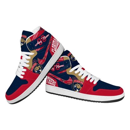 LIMITED EDITION - NEW CUSTOMIZED NHL01 FL PANTHERS AIR JORDAN SNEAKERS