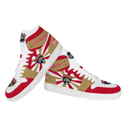 LIMITED EDITION - NEW CUSTOMIZED NHL01 FL PANTHERS AIR JORDAN SNEAKERS