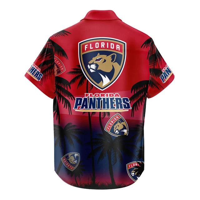 LIMITED EDITION - NEW CUSTOMIZED NHL01 FPT FLORIDA PANTHERS UNISEX HAWAIIAN SHIRT & SHORTS SET
