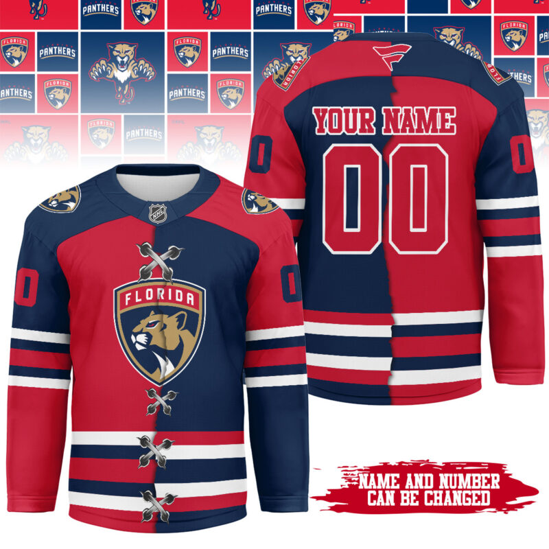 [SUPER SALE] NEW CUSTOMIZED NHL01 FPT FLORIDA PANTHERS UNISEX HOCKEY JERSEY