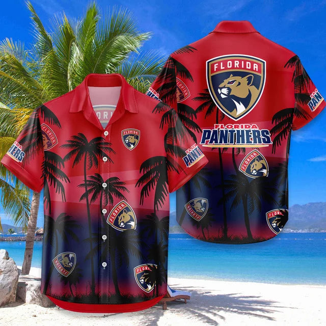 LIMITED EDITION - NEW CUSTOMIZED NHL01 FPT FLORIDA PANTHERS UNISEX HAWAIIAN SHIRT & SHORTS SET