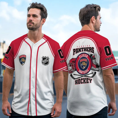 LIMITED EDITION - NEW CUSTOMIZED NHL01 FPT FLORIDA PANTHERS BASEBALL JERSEY