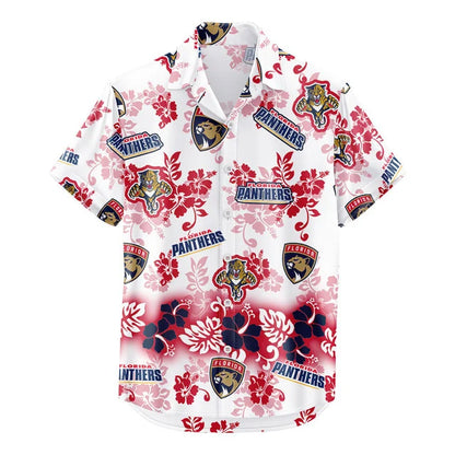 LIMITED EDITION - NEW CUSTOMIZED NHL01 FPT FLORIDA PANTHERS UNISEX HAWAIIAN SHIRT & SHORTS SET