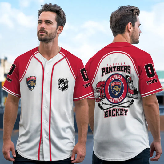 LIMITED EDITION - NEW CUSTOMIZED NHL01 FPT FLORIDA PANTHERS BASEBALL JERSEY