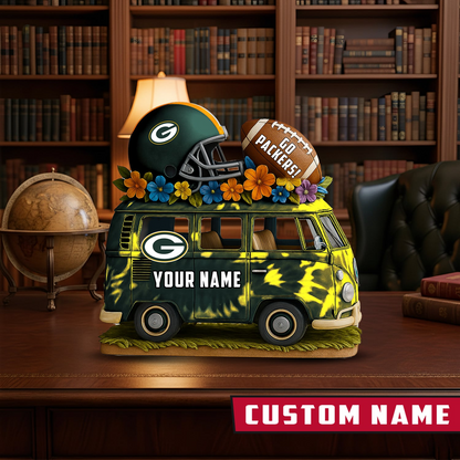 LIMITED EDITION - NEW CUSTOMIZED NFL08 GBP GREEN BAY PACKERS BUS ACRYLIC BLOCK