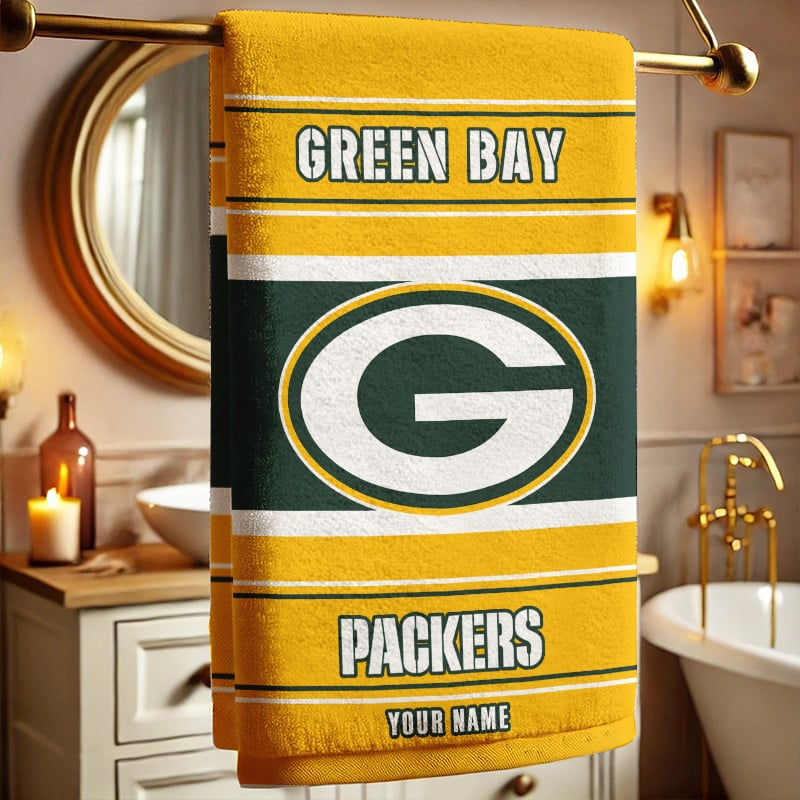 LIMITED EDITION - NEW CUSTOMIZED NFL08 GBP GREEN BAY PACKERS BEACH & BATH TOWEL (KIDS & ADULTS)