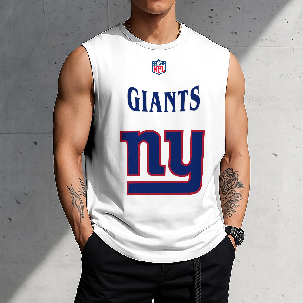 LIMITED EDITION - NEW CUSTOMIZED NFL32 NYG NEW YORK GIANTS TANKTOP & GYM SHIRT