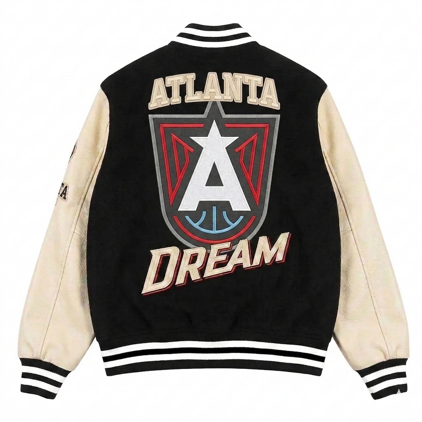 LIMITED EDITION - NEW CUSTOMIZED WNBA01 ALD AT DREAM BASEBALL JACKET, SATIN VARSITY JACKET 01