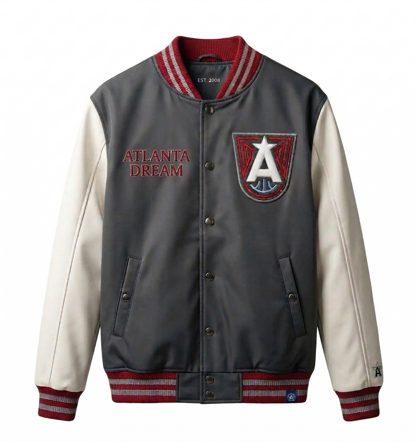LIMITED EDITION - NEW CUSTOMIZED WNBA01 ALD AT DREAM BASEBALL JACKET, SATIN VARSITY JACKET 02