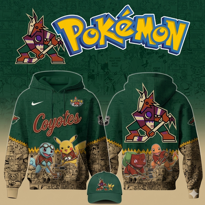 LIMITED EDITION - NEW CUSTOMIZED NHL30 AZC ARIZONA COYOTES X POKÉMON T-SHIRT, SWEATSHIRT, HOODIE & ZIP HOODIE