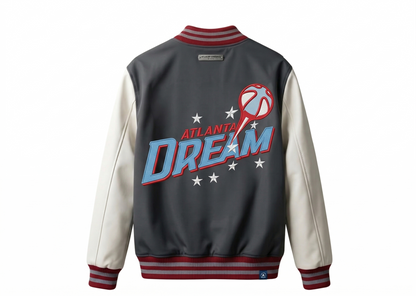 LIMITED EDITION - NEW CUSTOMIZED WNBA01 ALD AT DREAM BASEBALL JACKET, SATIN VARSITY JACKET 02