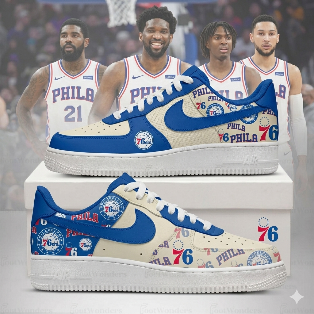 [HOT DEAL] NEW CUSTOMIZED NBA26 P76 PHILADELPHIA 76ERS AF1 SHOES