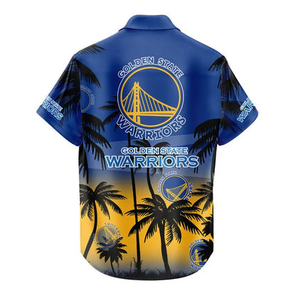 LIMITED EDITION - NEW CUSTOMIZED NBA12 GSW GOLDEN STATE WARRIORS UNISEX HAWAIIAN SHIRT & SHORTS SET