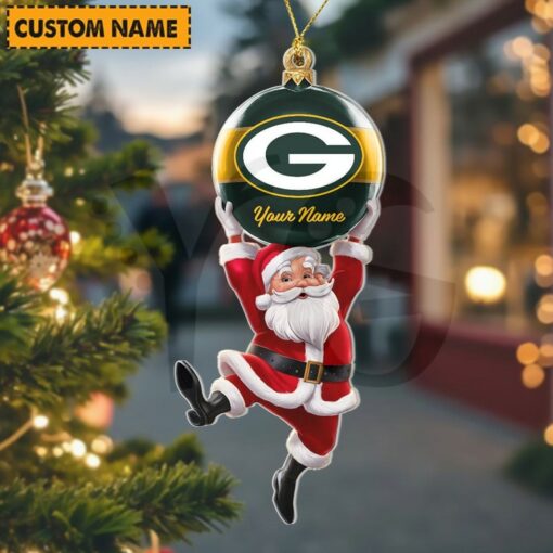 LIMITED EDITION - NEW CUSTOMIZED NFL08 GBP GREEN BAY PACKERS CHRISTMAS ACRYLIC ORNAMENT