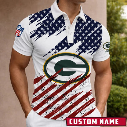 LIMITED EDITION - NEW CUSTOMIZED NFL08 GBP GREEN BAY PACKERS POLO SHIRT