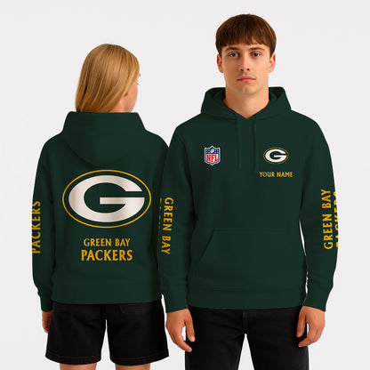 LIMITED EDITION - NEW CUSTOMIZED NFL08 GBP GREEN BAY PACKERS UNISEX HOODIE