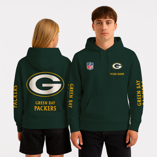 LIMITED EDITION - NEW CUSTOMIZED NFL08 GBP GREEN BAY PACKERS UNISEX HOODIE