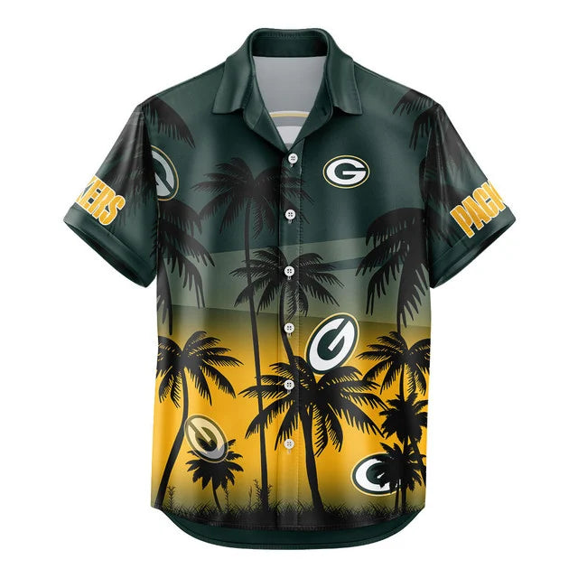 LIMITED EDITION - NEW CUSTOMIZED NFL08 GBP GREEN BAY PACKERS UNISEX HAWAIIAN SHIRT & SHORTS SET