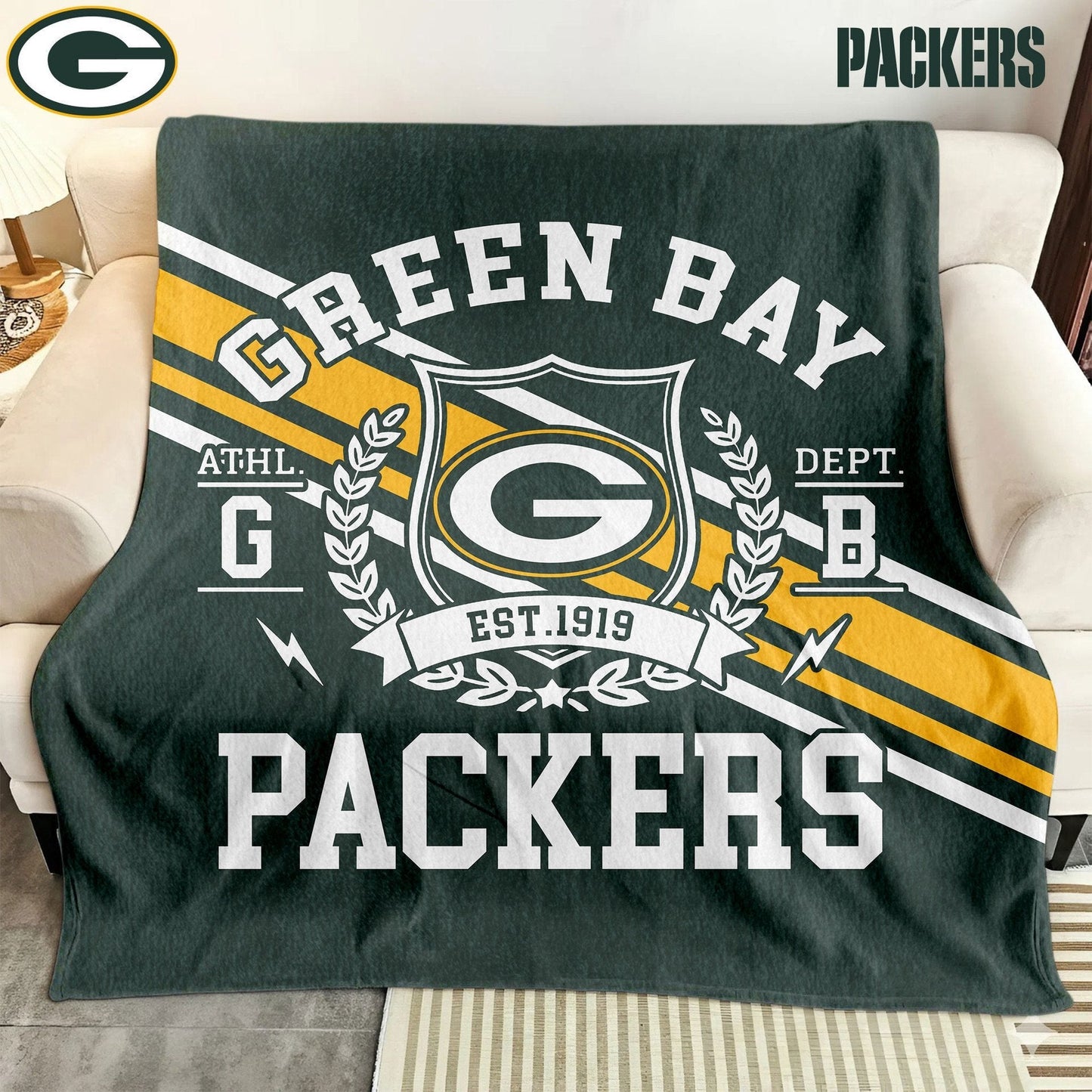 LIMITED EDITION - NEW CUSTOMIZED NFL08 GBP GREEN BAY PACKERS NORMAL & FLEECE BLANKET