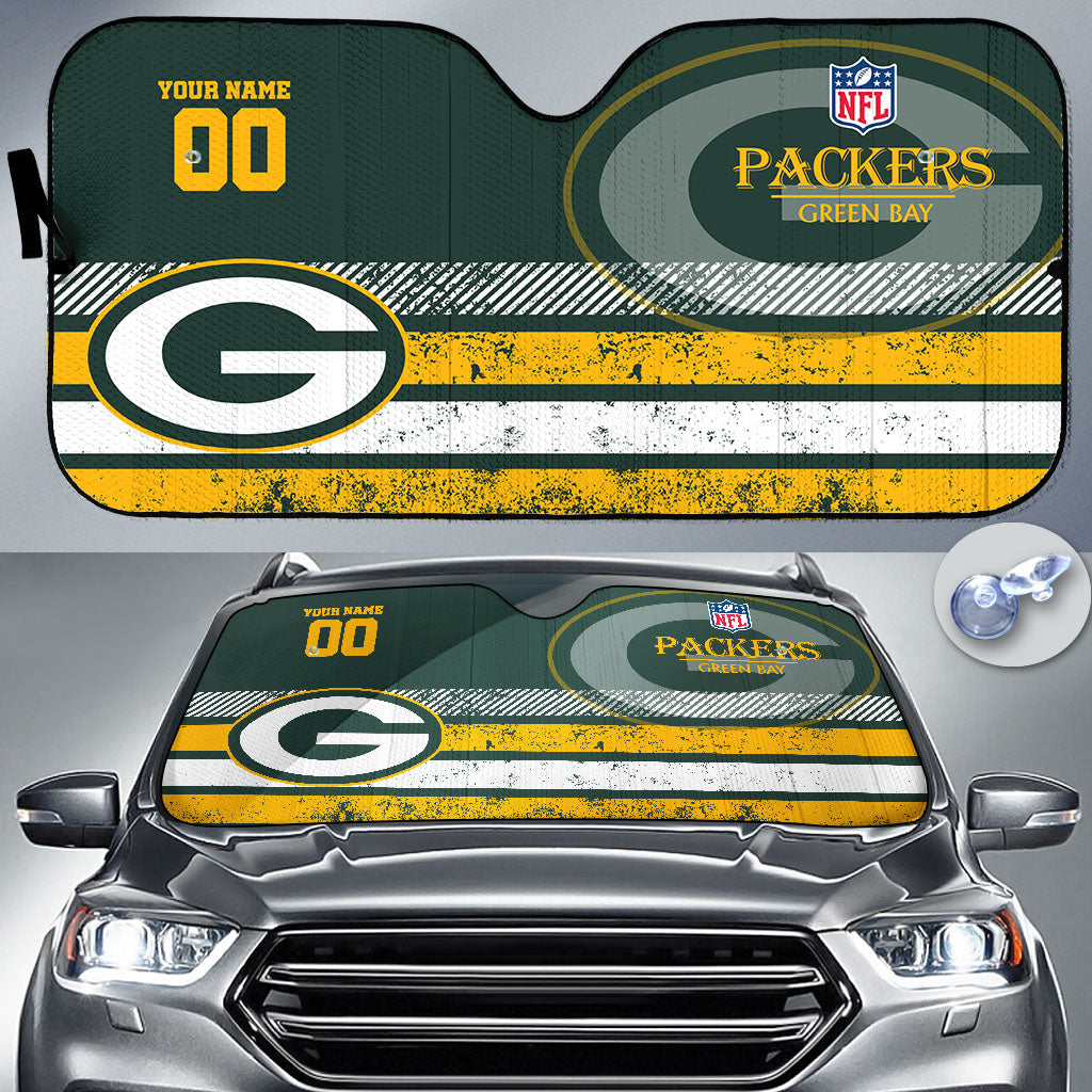 LIMITED EDITION - NEW CUSTOMIZED NFL08 GBP GREEN BAY PACKERS AUTO WINDSHIELD SHADE