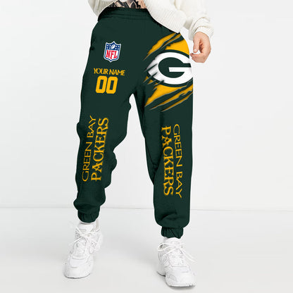 LIMITED EDITION - NEW PREMIUM NFL08 GBP GREEN BAY PACKERS UNISEX LONG PANTS