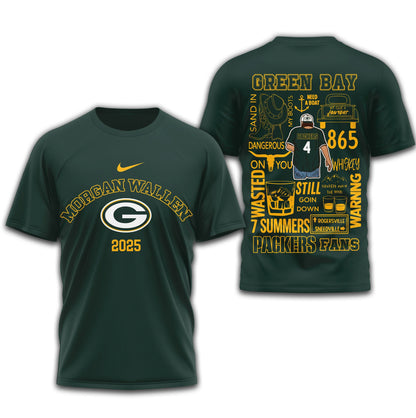 LIMITED EDITION - NEW CUSTOMIZED NFL08 GBP GREEN BAY PACKERS T-SHIRT | MULTIPLE COLORS AVAILABLE