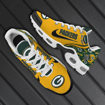 LIMITED EDITION - NEW CUSTOMIZED NFL08 GBP GREEN BAY PACKERS UNISEX AIR MAX PLUS SNEAKERS