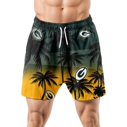 LIMITED EDITION - NEW CUSTOMIZED NFL08 GBP GREEN BAY PACKERS UNISEX HAWAIIAN SHIRT & SHORTS SET