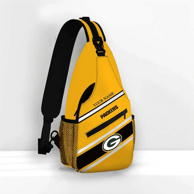 LIMITED EDITION - NEW CUSTOMIZED NFL08 GBP GREEN BAY PACKERS SLING BAG