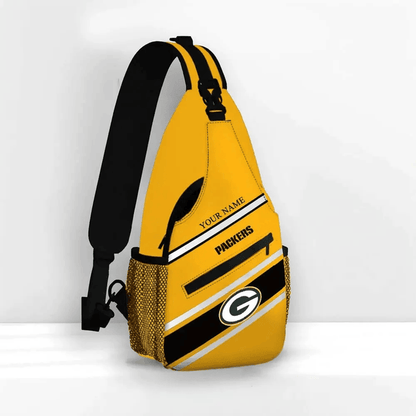 LIMITED EDITION - NEW CUSTOMIZED NFL08 GBP GREEN BAY PACKERS SLING BAG