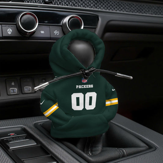 LIMITED EDITION - NEW CUSTOMIZED NFL08 GBP GREEN BAY PACKERS AUTOMOTIVE HOODIE SHIFT KNOB COVER