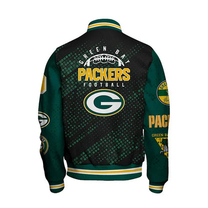LIMITED EDITION - NEW CUSTOMIZED NFL08 GBP GREEN BAY PACKERS SATIN VARSITY JACKET & BASEBALL JACKET