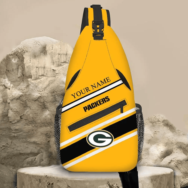LIMITED EDITION - NEW CUSTOMIZED NFL08 GBP GREEN BAY PACKERS SLING BAG