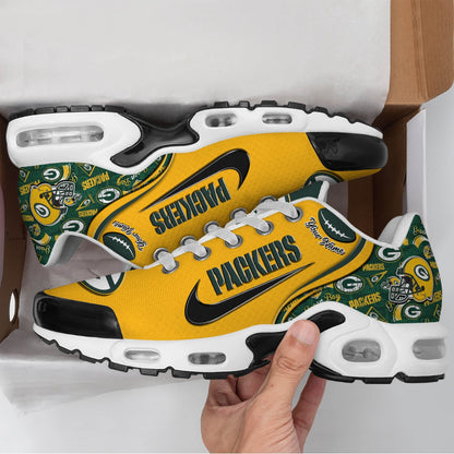 LIMITED EDITION - NEW CUSTOMIZED NFL08 GBP GREEN BAY PACKERS UNISEX AIR MAX PLUS SNEAKERS