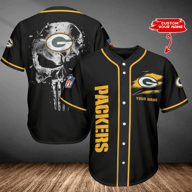 LIMITED EDITION - NEW CUSTOMIZED NFL08 GBP GREEN BAY PACKERS BASEBALL JERSEY