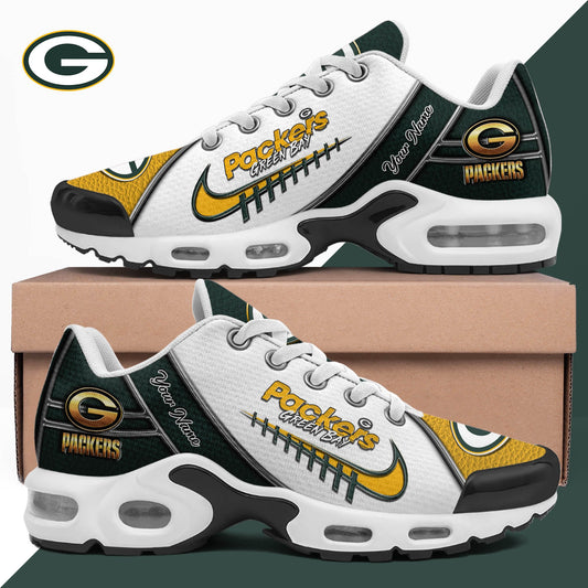 LIMITED EDITION - NEW CUSTOMIZED NFL08 GBP GREEN BAY PACKERS UNISEX AIR MAX PLUS SNEAKERS
