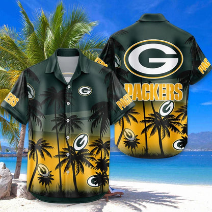 LIMITED EDITION - NEW CUSTOMIZED NFL08 GBP GREEN BAY PACKERS UNISEX HAWAIIAN SHIRT & SHORTS SET