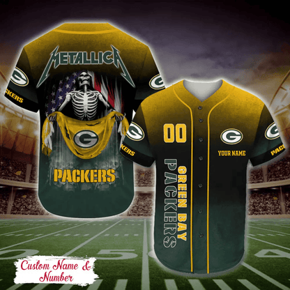 LIMITED EDITION - NEW CUSTOMIZED NFL08 GBP GREEN BAY PACKERS BASEBALL JERSEY