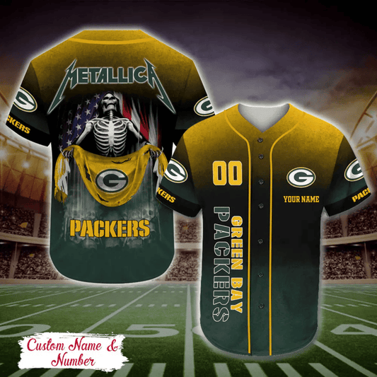 LIMITED EDITION - NEW CUSTOMIZED NFL08 GBP GREEN BAY PACKERS BASEBALL JERSEY
