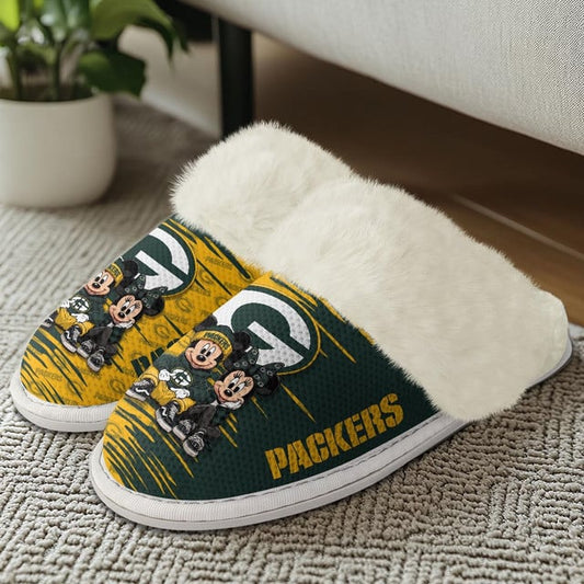 [SPECIAL OFFER] NEW CUSTOMIZED NFL08 GBP GREEN BAY PACKERS COTTON SLIPPERS