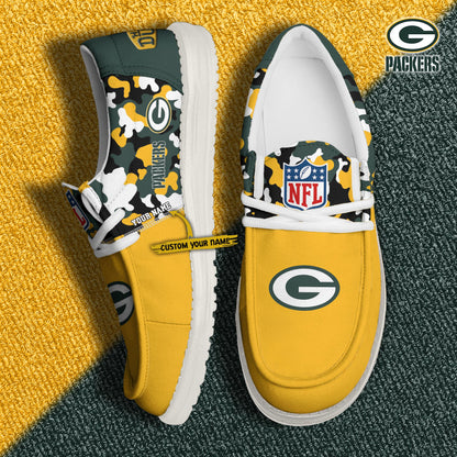 LIMITED EDITION - NEW CUSTOMIZED NFL08 GBP GREEN BAY PACKERS LOAFER SHOES