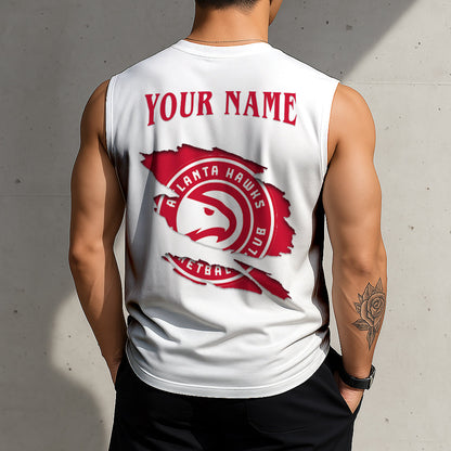 LIMITED EDITION - NEW CUSTOMIZED NBA17 AHA ATLANTA HAWKS TANKTOP & GYM SHIRT