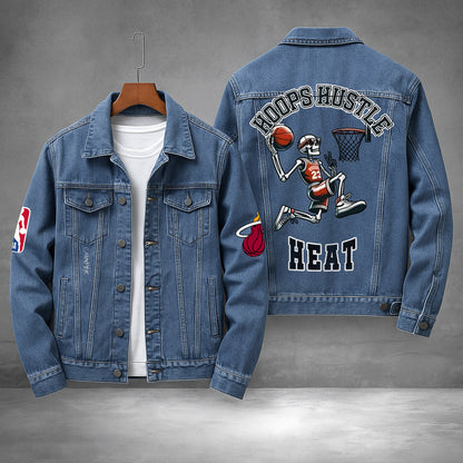 LIMITED EDITION - NEW PREMIUM NBA20 MH MIAMI HEAT DENIM JACKET