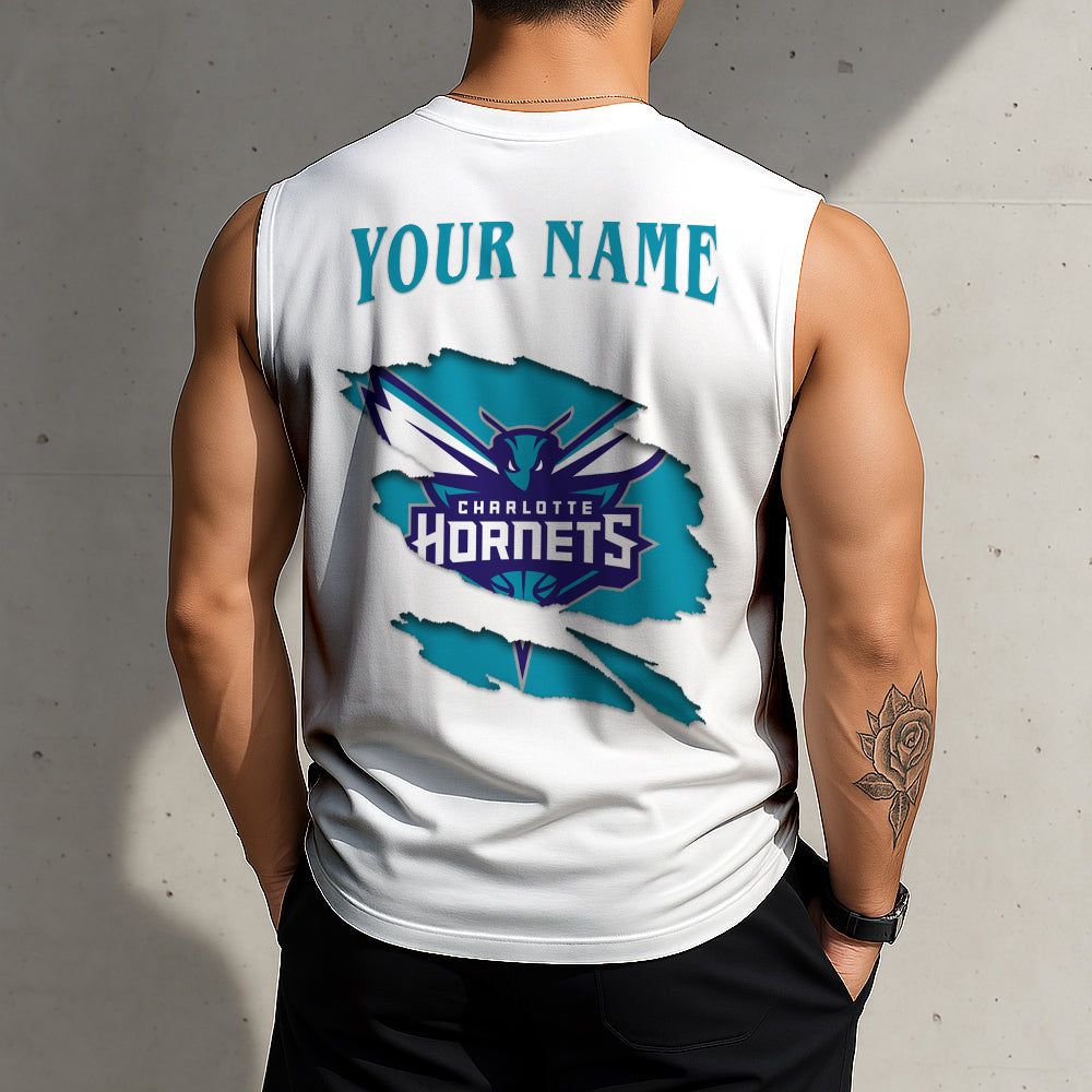 LIMITED EDITION - NEW CUSTOMIZED NBA27 CHO CHARLOTTE HORNETS TANKTOP & GYM SHIRT