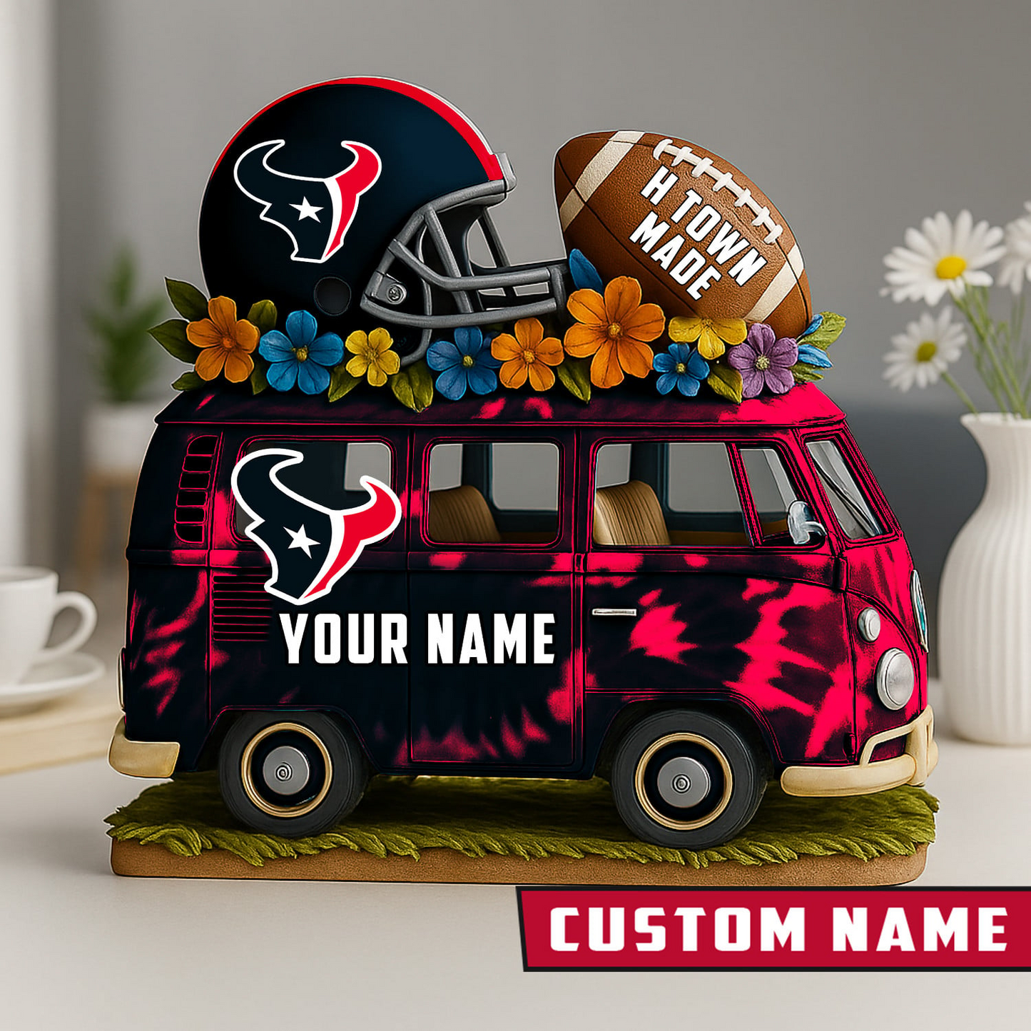 LIMITED EDITION - NEW CUSTOMIZED NFL15 HTT HOUSTON TEXANS BUS ACRYLIC BLOCK