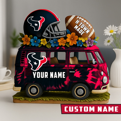 LIMITED EDITION - NEW CUSTOMIZED NFL15 HTT HOUSTON TEXANS BUS ACRYLIC BLOCK